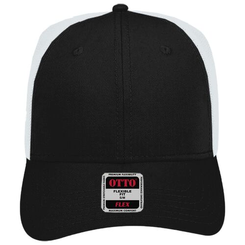 OTTO CAP "OTTO FLEX" Fitted 6 Panel Low Profile Mesh Back Trucker Hat Thumbnail