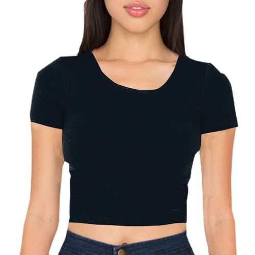 RSA8380 Cotton Spandex Jersey Crop Tee Thumbnail