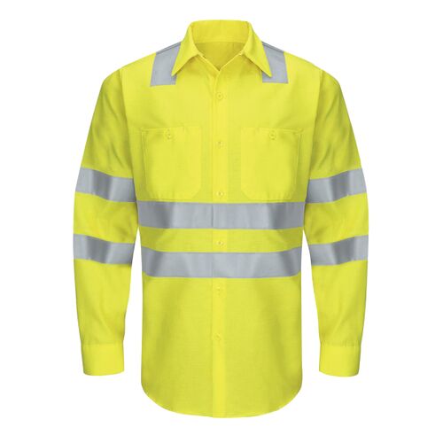 Men's Tall Enhanced & Hi-Visibility Long Sleeve Work Shirt Thumbnail
