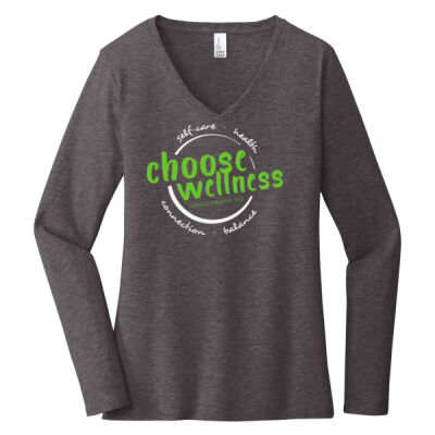 GPISD Wellness - Women's Very Important Tee ® Long Sleeve V Neck Thumbnail