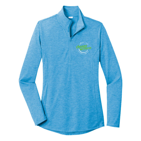 GPISD Wellness - Women's PosiCharge ® Tri Blend Wicking 1/4 Zip Pullover Thumbnail